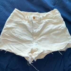 Universal Thread Cream Colored Highest Rise Jean Shorts